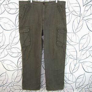 Smiths Workwear Fleece Lined Cargo Pants Olive Green Size 40 x 32